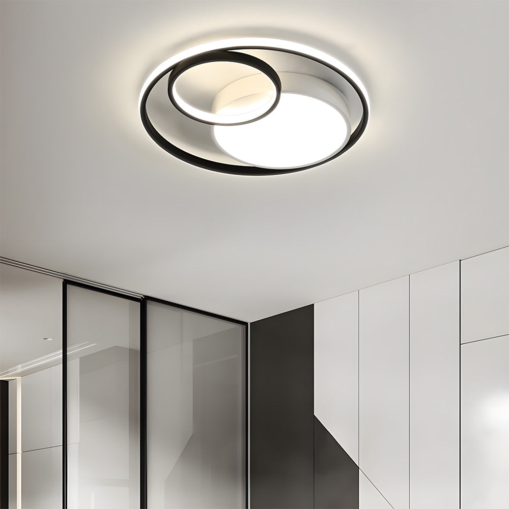 Modern Round LED Ceiling Lights Bedroom Art Decor