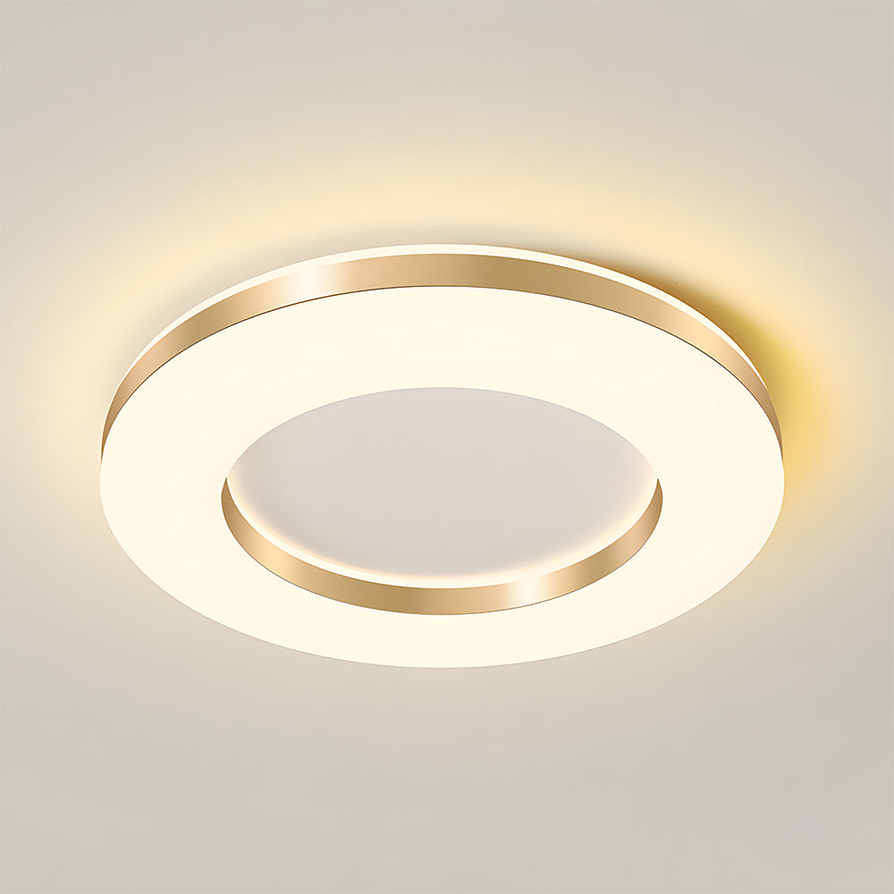 Nordic Gold Iron LED Dimmable Ceiling Light For Living Room