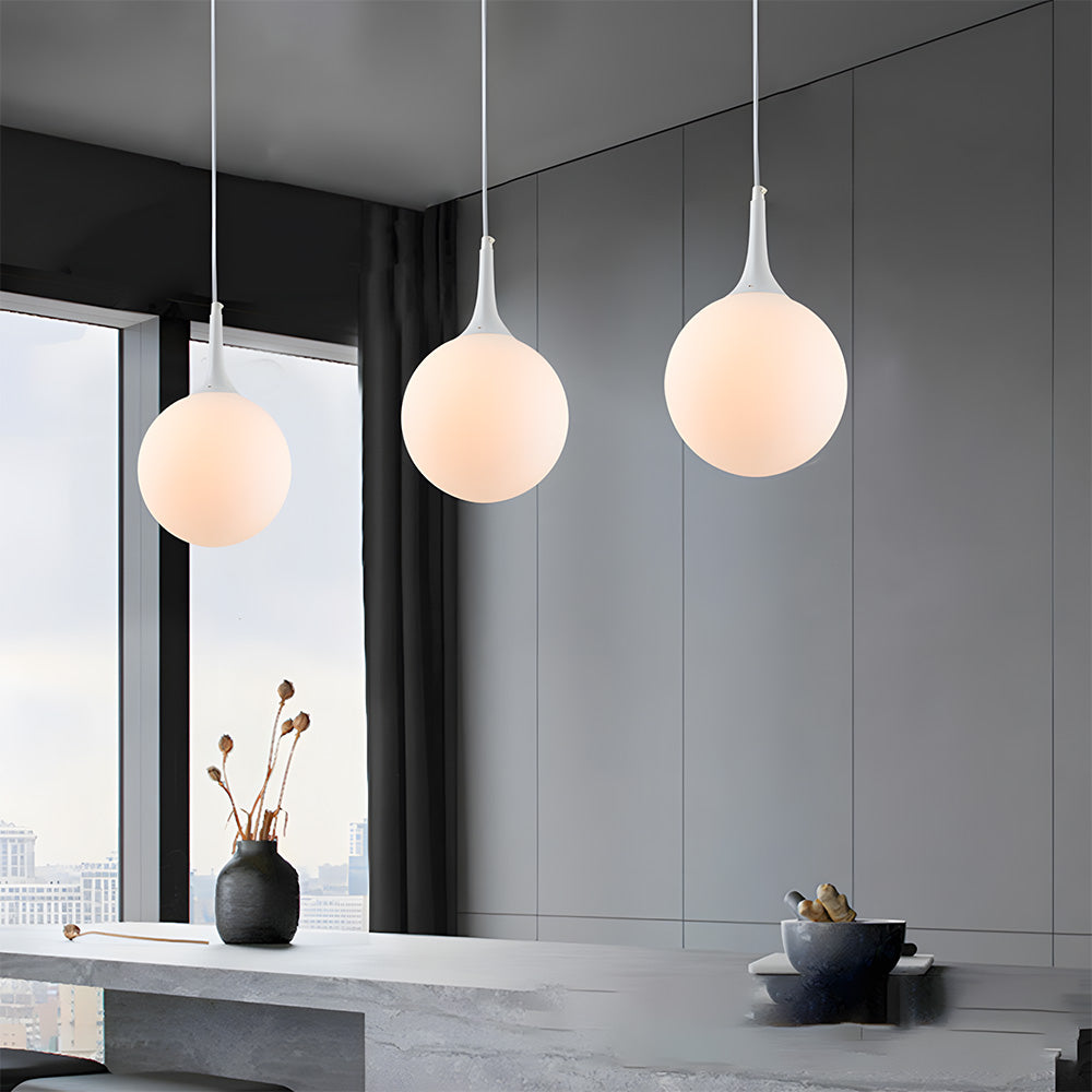 Globe Pendant Light, Modern Spherical Chandeliers for Dining Area Kitchen