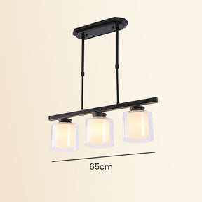 Modern Glass Kitchen Island Adjustable Height Ceiling Lights