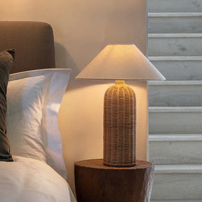 Natural Sabi Rattan Table Lamp For Bedroom Living room