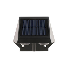 Minimalist Black IP65 Weatherproof Solar Powered Exterior Wall Lights, Dusk-to-Dawn