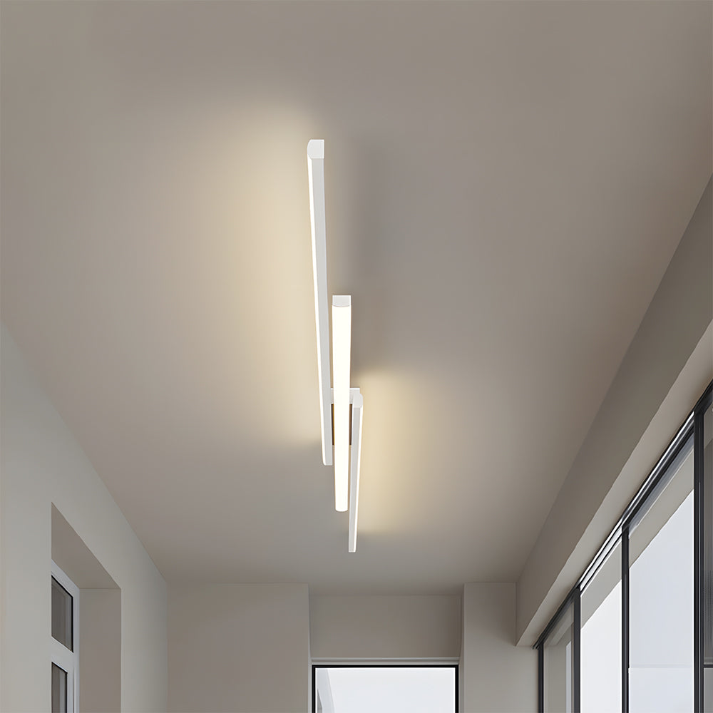 Modern Minimalist Linear LED Ceiling Lamp, Close-to-Ceiling Lights for Living room & Bedroom