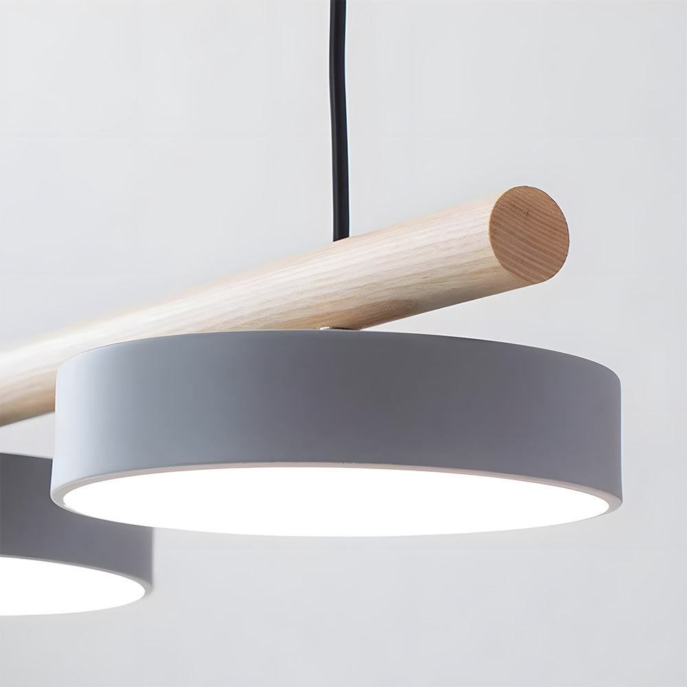Modern LED Pendant Lamps for Kitchen Nordic Wood Ceiling Hanging lamp