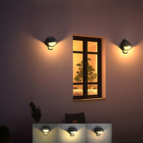 IP65 Waterproof Black Outdoor Solar Wall Lights with Motion Sensor