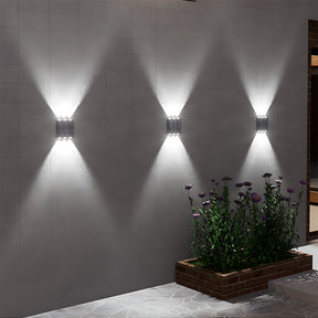 Outdoor Solar Lights Up and Down Modern Outdoor Wall Lights For Garden and Courtyard