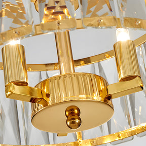 Crystal Semi Flush Mount Ceiling Light Fixture