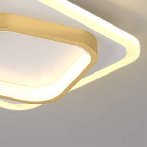 Square LED Gold Living Room Ceiling Lights