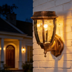 Dusk-to-Dawn Solar Outdoor Wall Lights for Garden Porch Entrance
