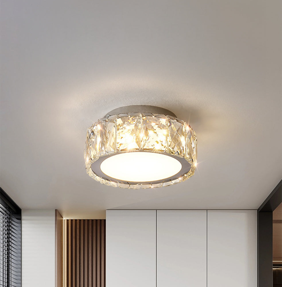 Luxury Crystal LED Flush Mount Hallway Ceiling Light