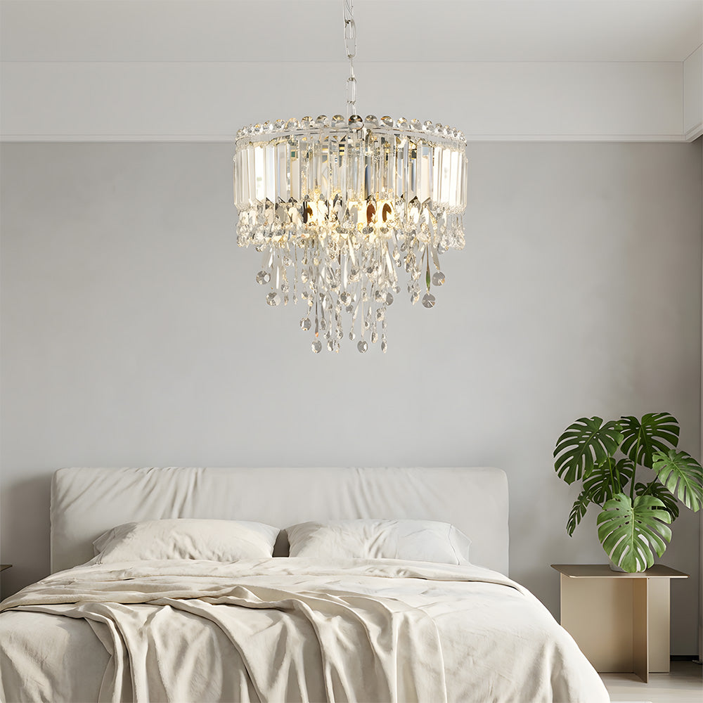 Luxury Pendant Lights Stainless Steel Crystal Chandelier For Living Room