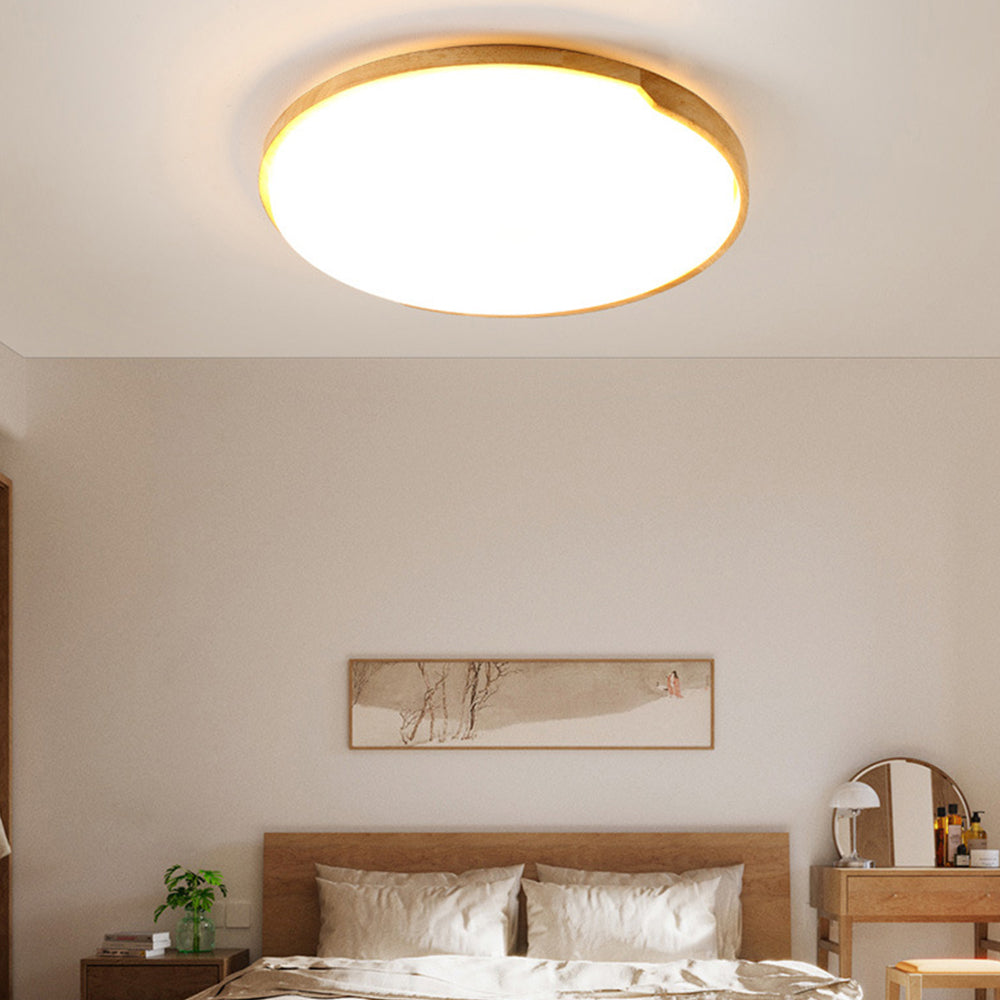 Minimalist Wood And Acrylic LED Ceiling Light For Living Room