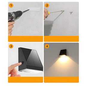 Dusk-to-Dawn Solar Sensor Outdoor Wall Lights for Hallway Patio Porch