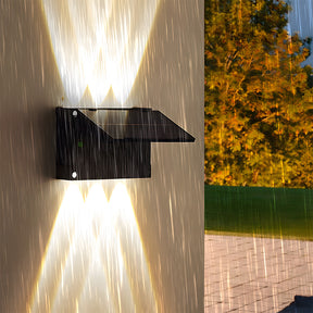 External Solar Wall Lights Up & Down Waterproof Garden Wall Lamp, Dusk-to-Dawn
