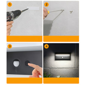 Modern ABS Led Solar Sensor Outdoor Wall Lights for Hallway Patio Porch