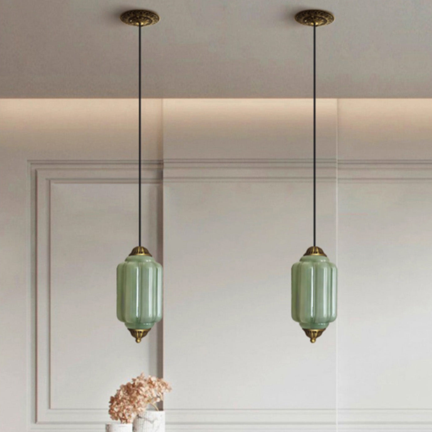 Modern Glass Light With Colored Glass Shade for Living Room