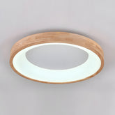 Flush Mount Ceiling Light Round Wooden LED Ceiling Lights