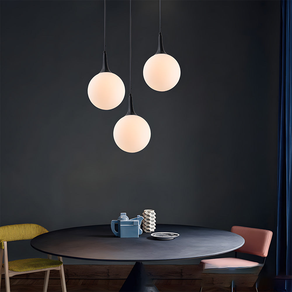 Globe Pendant Light, Modern Spherical Chandeliers for Dining Area Kitchen