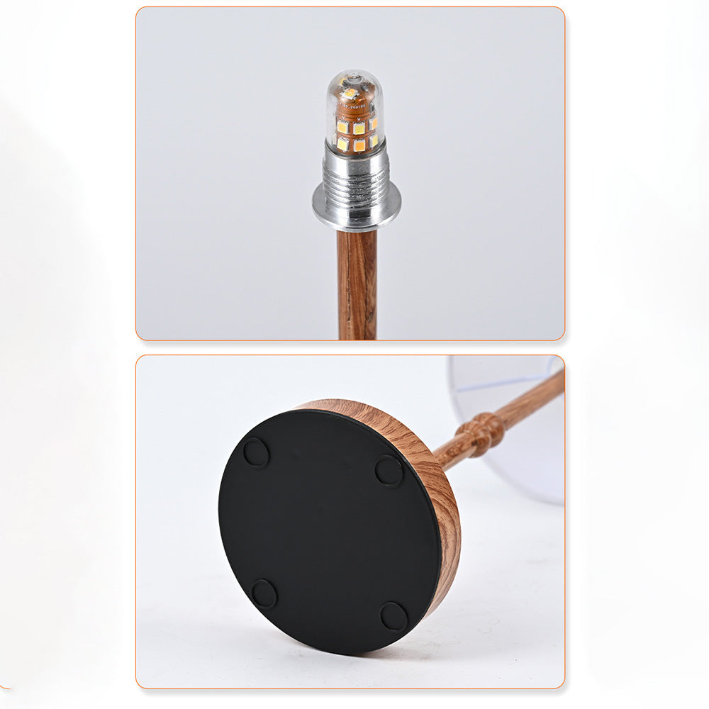 Nordic Vintage Fabric Rechargeable Dimmable Touch Table Lamp for Bedroom