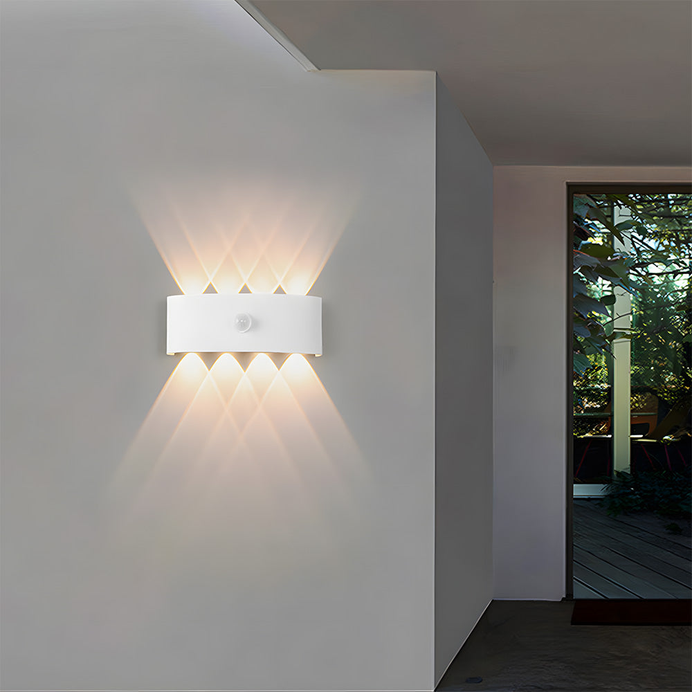 IP65 Modern Up and Down LED PIR Outdoor Wall Light