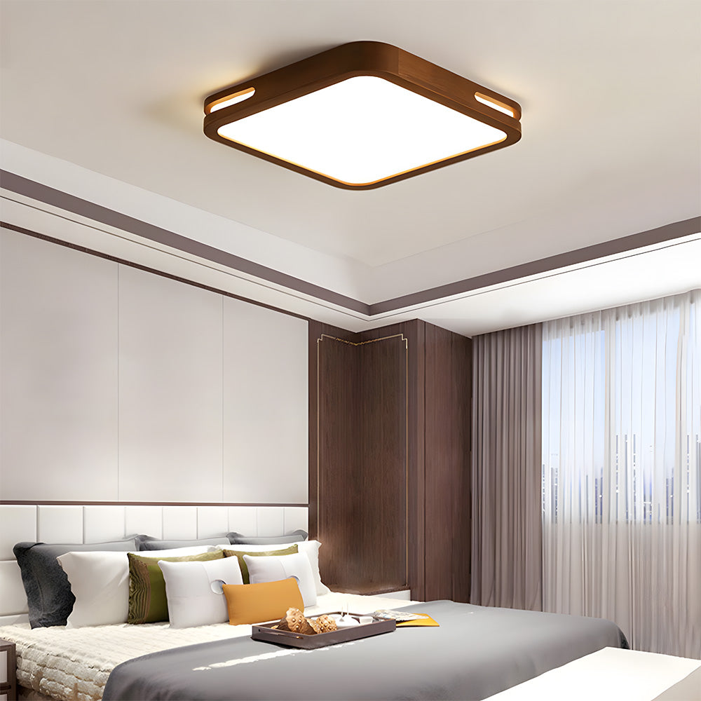 Modern Brown Wood LED Living Room Ceiling Lights