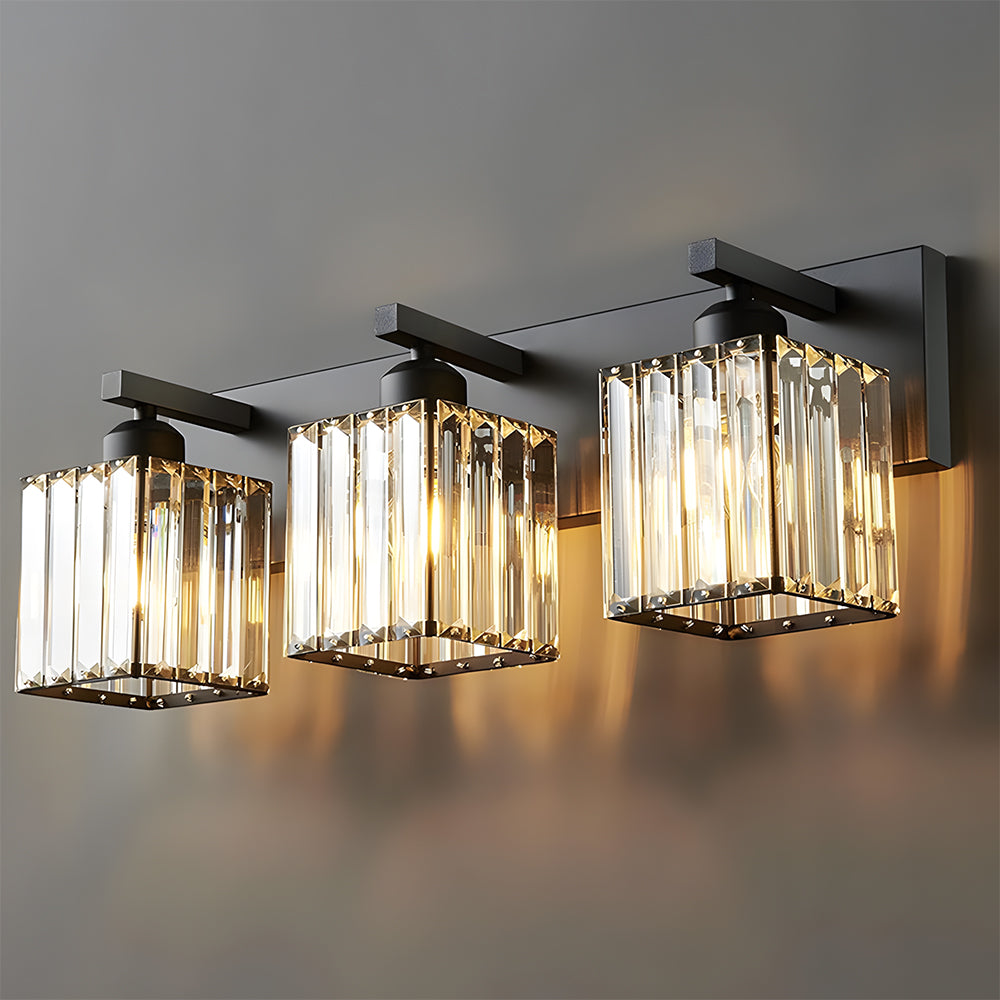 Modern Vanity Lights Fixtures Crystal Glass Wall Sconces