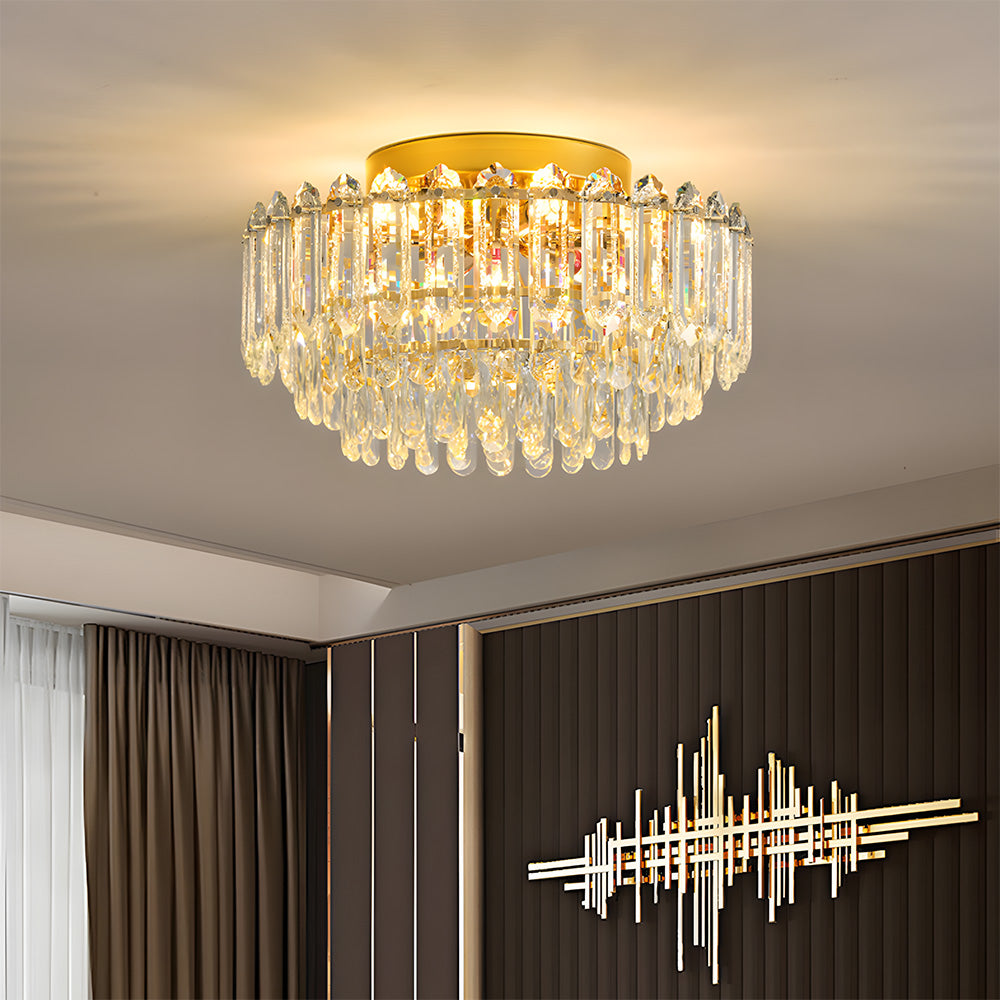 Modern K9 Crystal Ceiling lights Gold Luxury Chandeliers