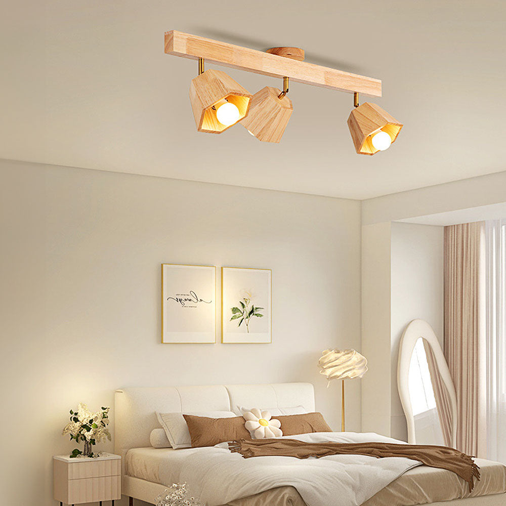 Simple Wood Track Lighting Living Room Track Light Ceiling