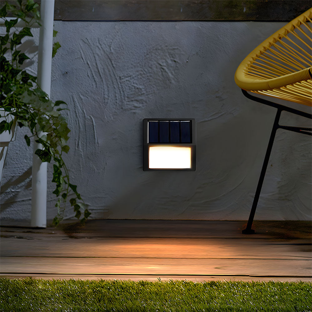 IP65 Waterproof LED Solar Outdoor Wall Lights for Step Fence Wall, Dusk-to-Dawn