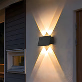 IP65 Waterproof Up Down Black Outdoor Wall Light, Dusk to Dawn