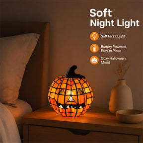 Halloween Glowing Pumpkin Decor Table Lamp for Bedroom Tabletop Decoration