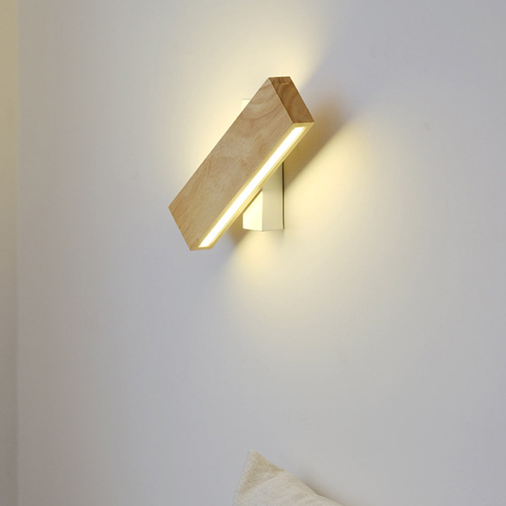 Modern Rotatable Wood Hallway LED Wall Lights