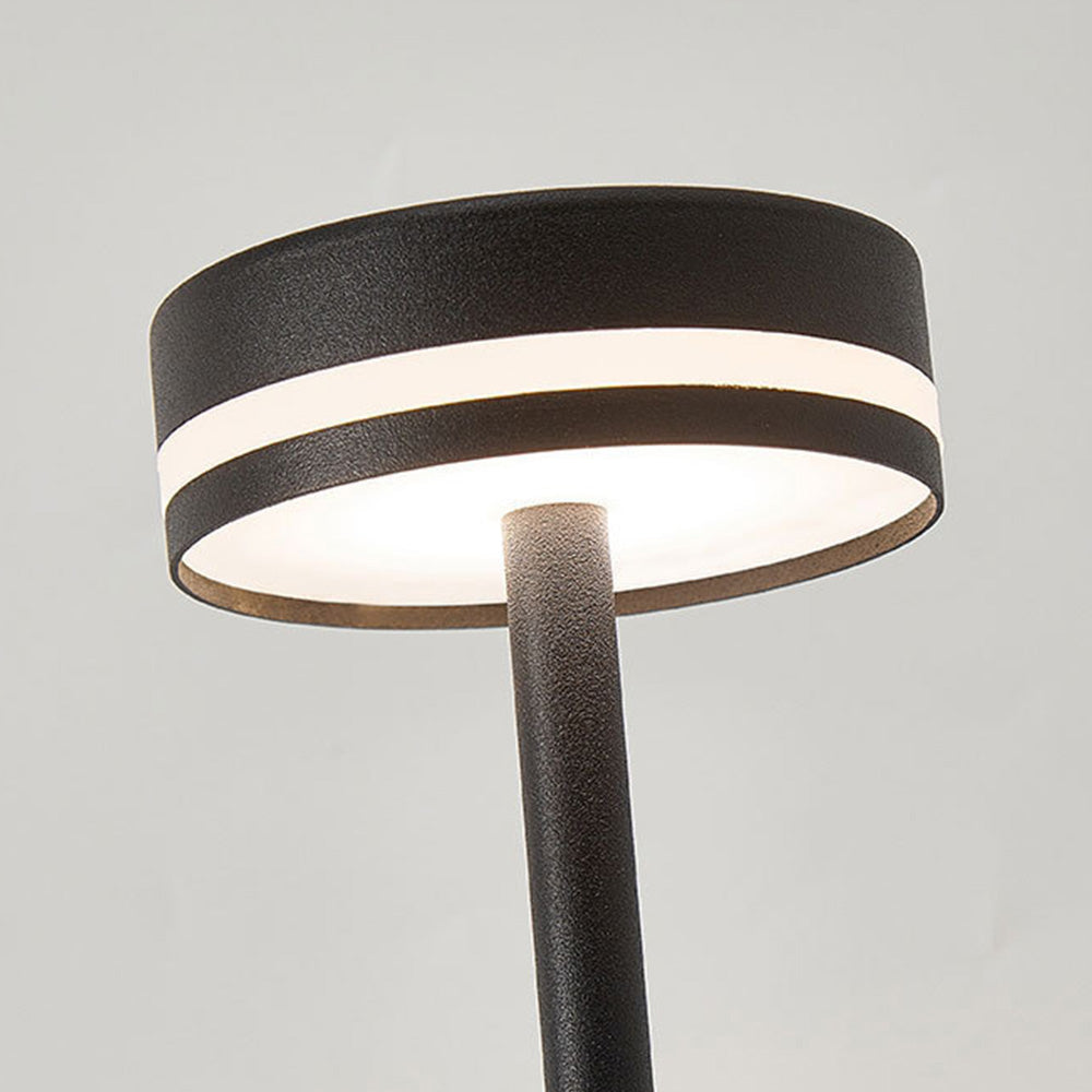 Modern I-Shaped Metal Rechargeable Dimmable Touch Table Lamp for Bedroom Tea Room