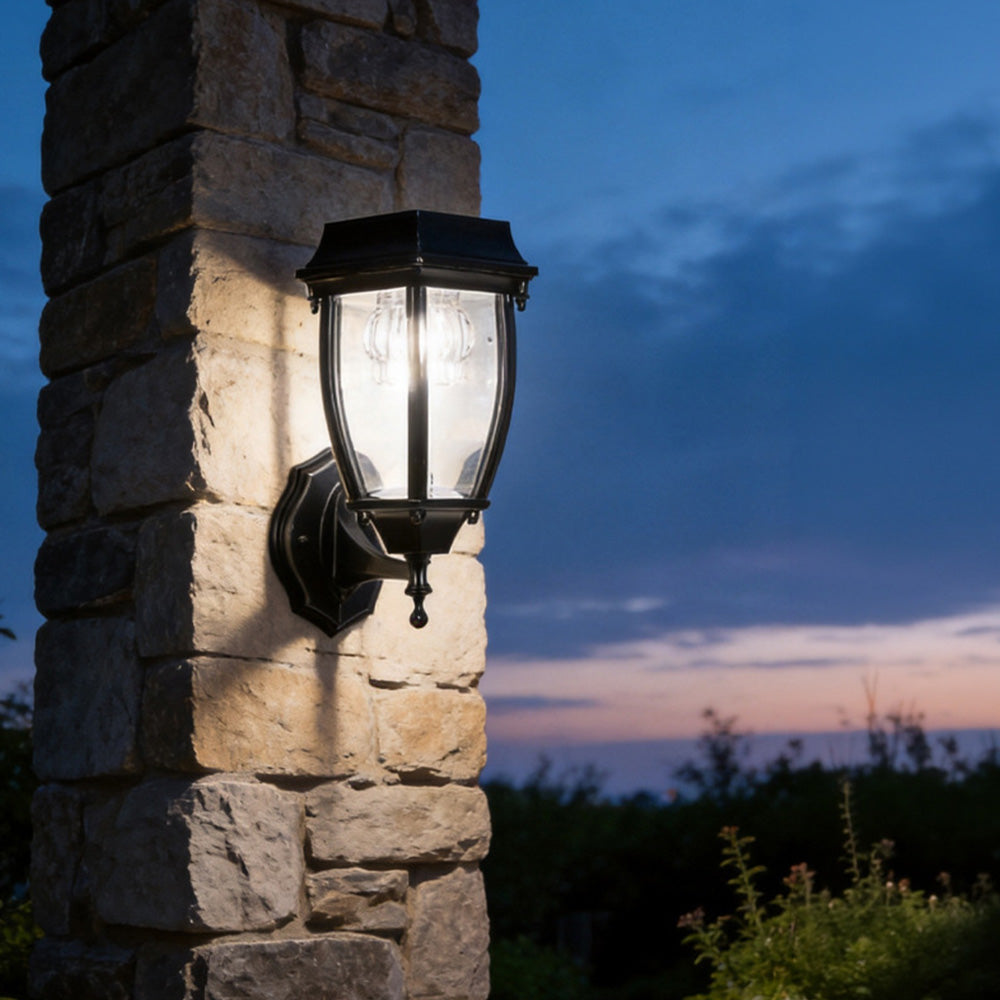 Dusk-to-Dawn Solar Outdoor Wall Lights for Garden Porch Entrance