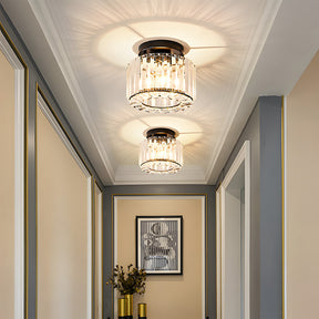 Crystal Semi Flush Mount Ceiling Light for Hallway 23cm E27