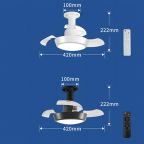 Minimalist 3-Blade Ceiling Fan with Lights for Dormitory Bedroom