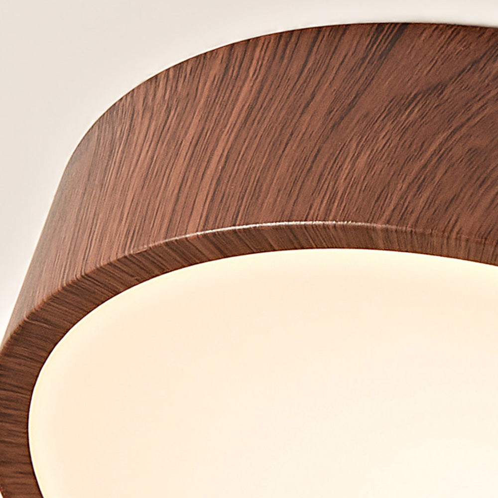 Nordic Wood LED Flush Mount Ceiling Light Minimalist Lamp for Bedroom