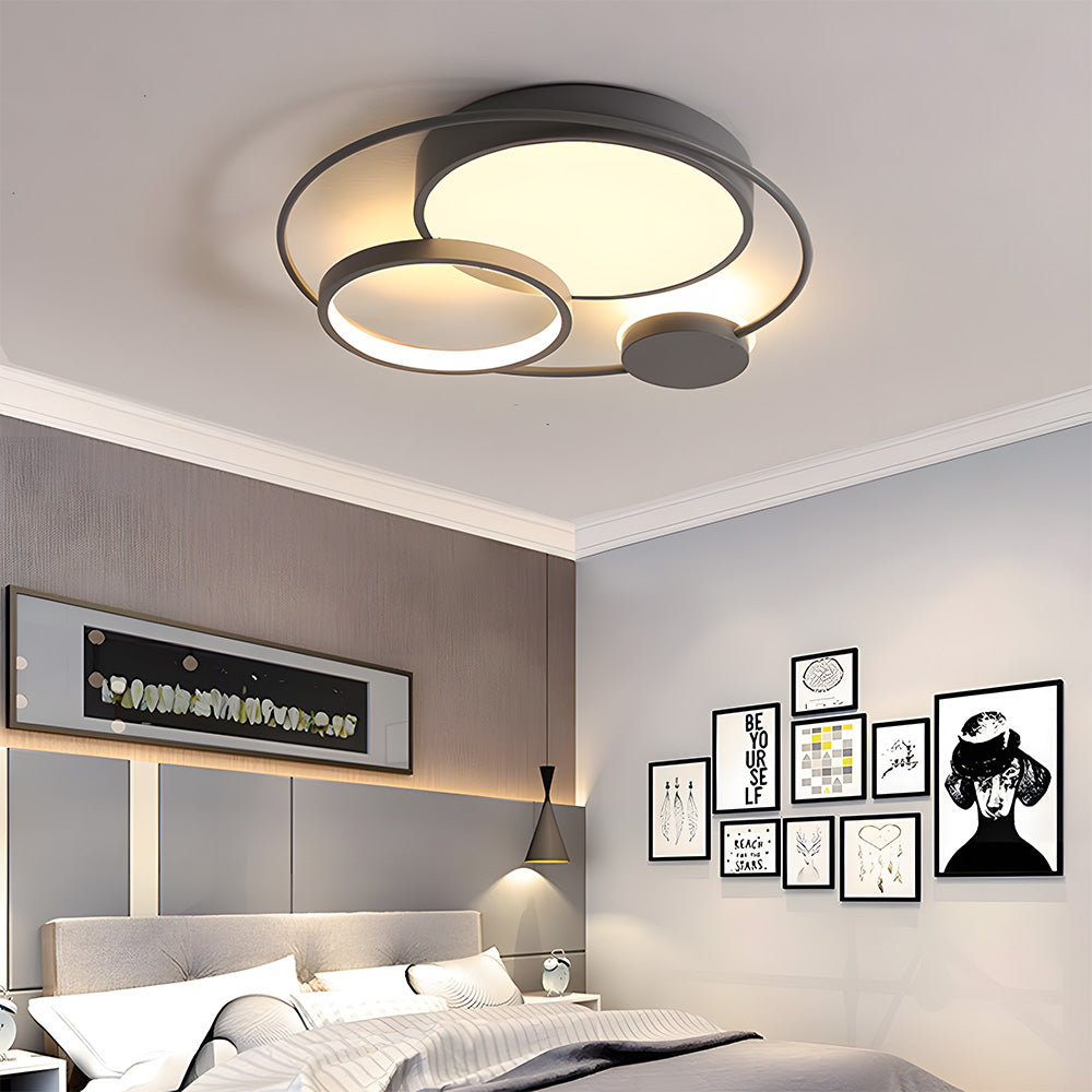 Design Circular Flush Mount LED Bedroom Ceiling Light