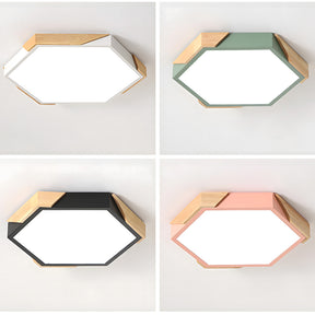 Modern Flush Mount Hexagonal LED Ceiling Lights for Hallway