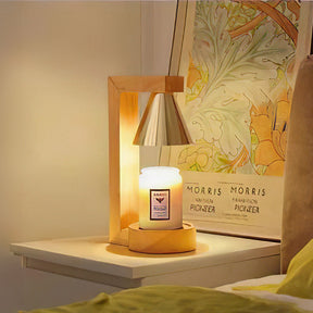 Simple Wood Bedroom Mini Warming Candle Lamp