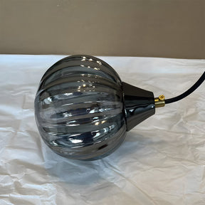Modern Black Ribbed Glass Easy Fit Lamp Shade for Bedroom Living Room