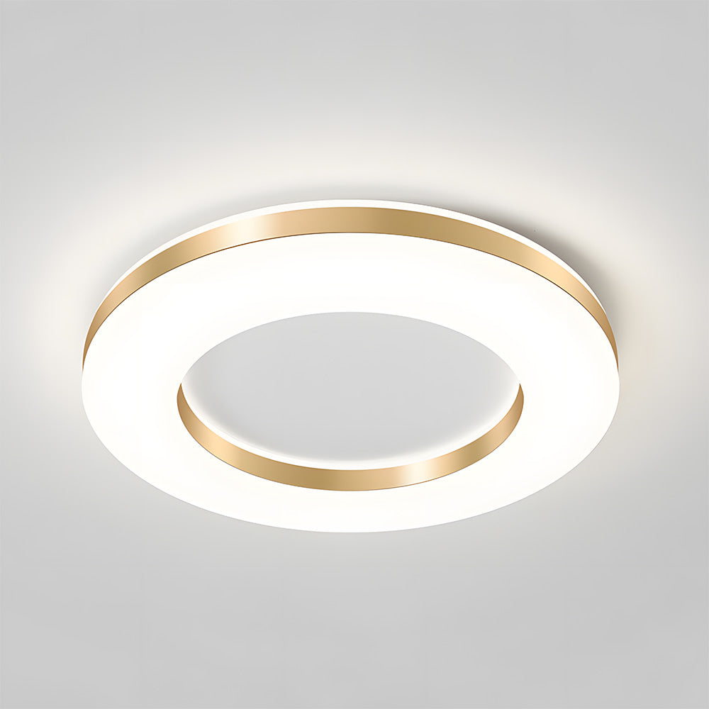 Nordic Gold Iron LED Dimmable Ceiling Light For Living Room