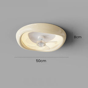 Macaron Simple Bedroom Ceiling Fan With Light