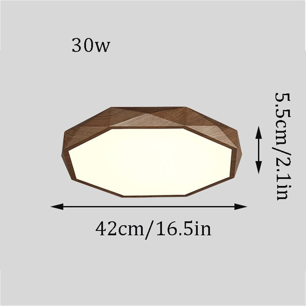 Disc Brown Simple LED Ceiling Light For Bedroom