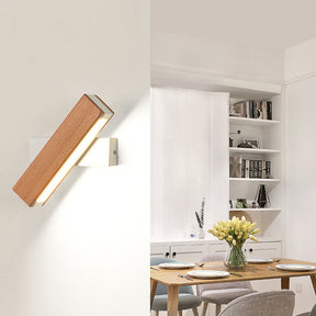 Retro Wood Rotatable Bedroom LED Reading Wall Light