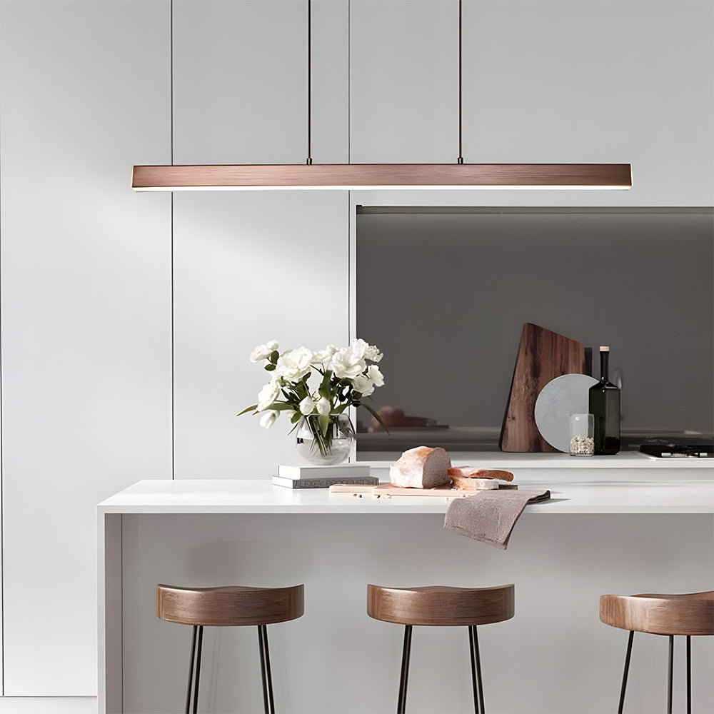 Minimalist One-line Long LED Dining Room Pendant Lights