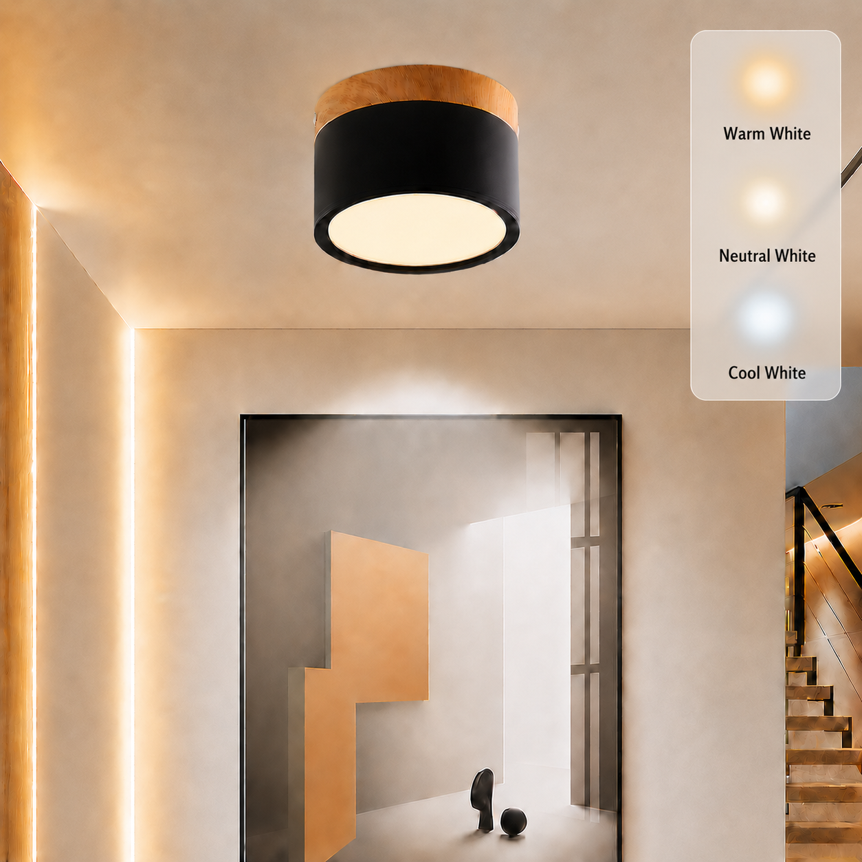 Cylinder Small Flush Ceiling Lights