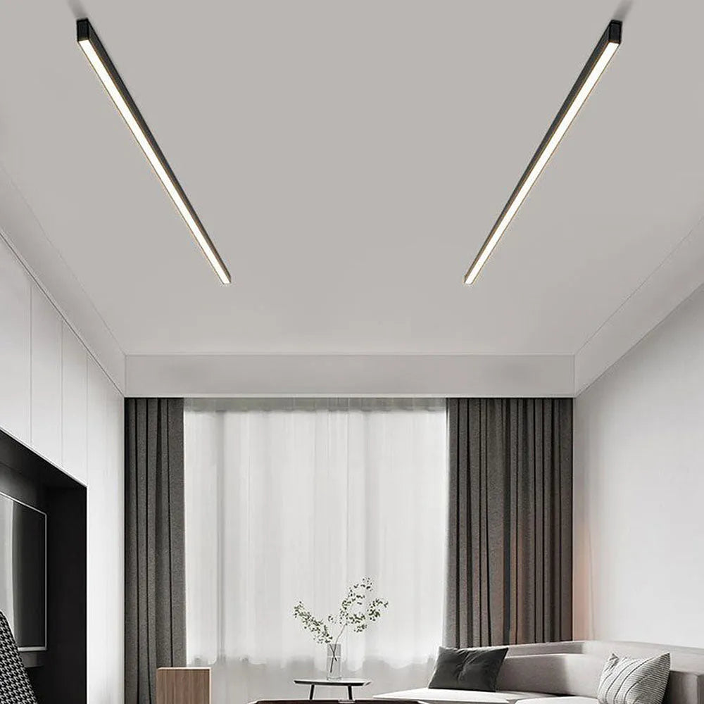 Contemporary Minimalist Long Strip LED Ceiling Lamp For Living Room