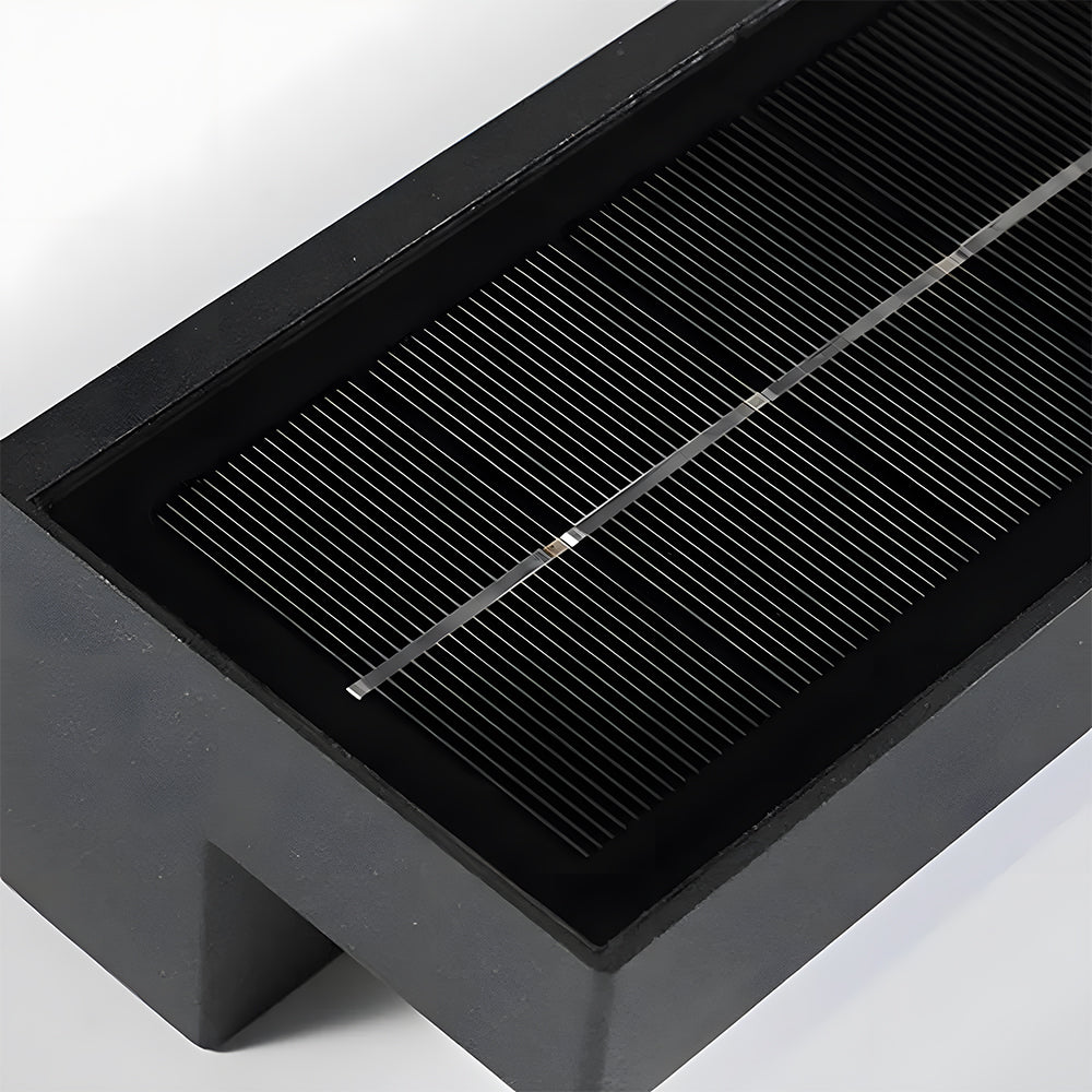 Solar Linear Black LED Outdoor Wall Light
