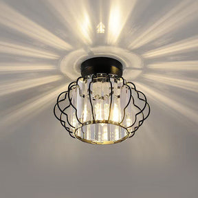 Luxurious Gold Crystal Hallway Ceiling Light